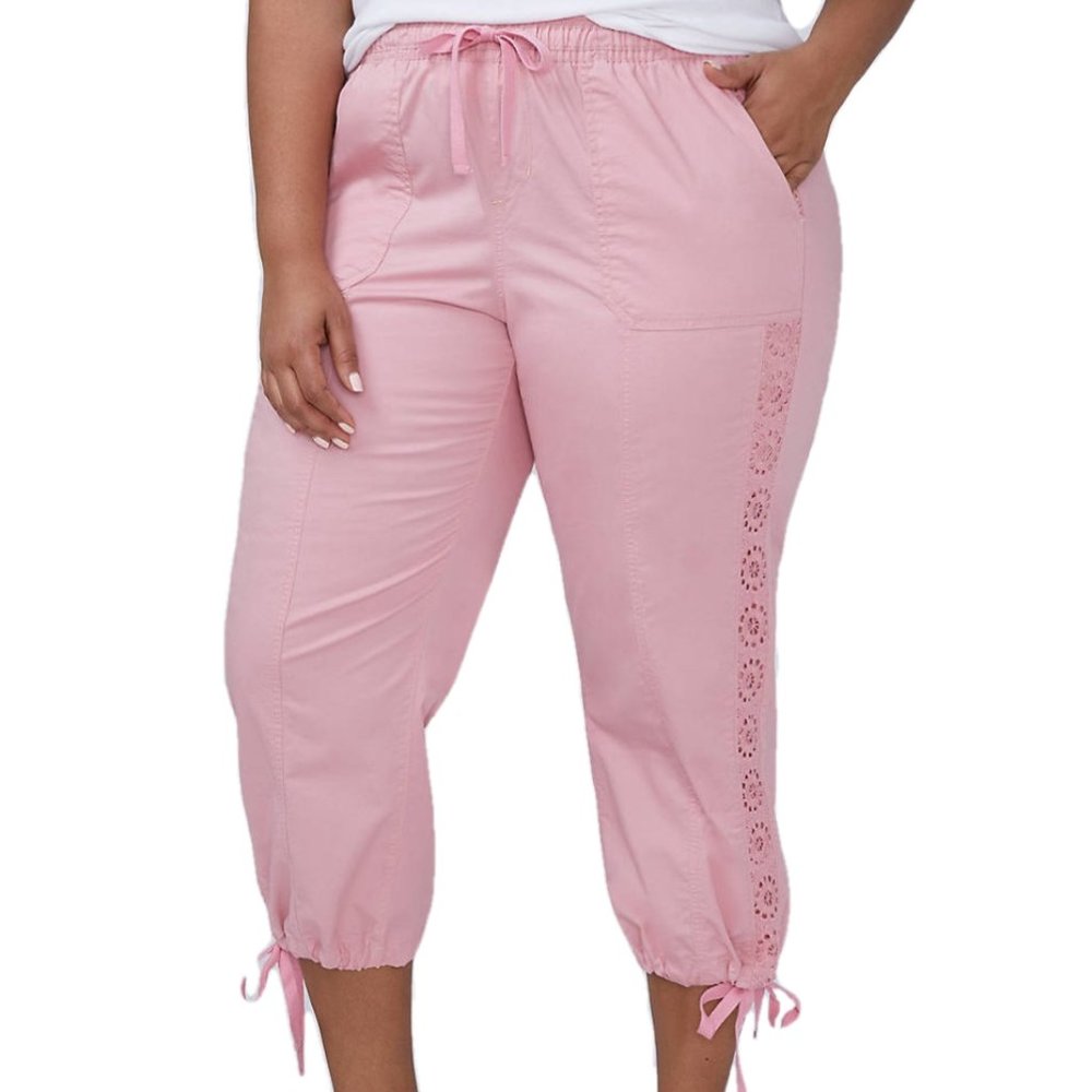 Lane Bryant Pants Blush Poplin Crop (18/20)